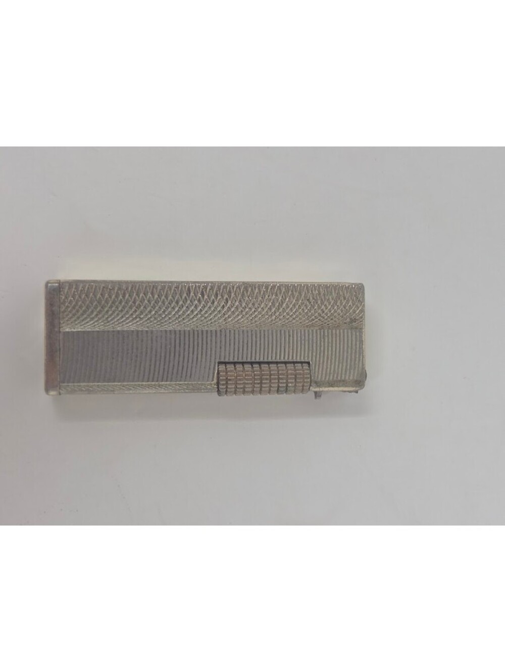 Vintage Stellar Korea Refillable Butane Pocket Lighter Silver Tone Design Metal